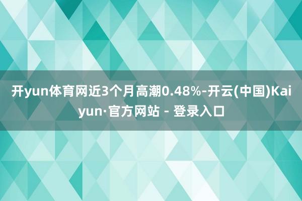 开yun体育网近3个月高潮0.48%-开云(中国)Kaiyun·官方网站 - 登录入口