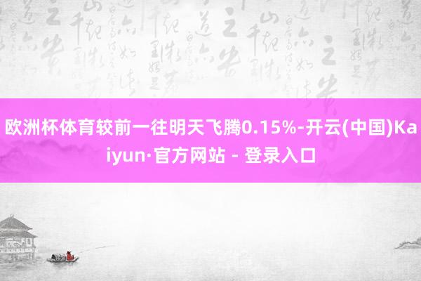 欧洲杯体育较前一往明天飞腾0.15%-开云(中国)Kaiyun·官方网站 - 登录入口