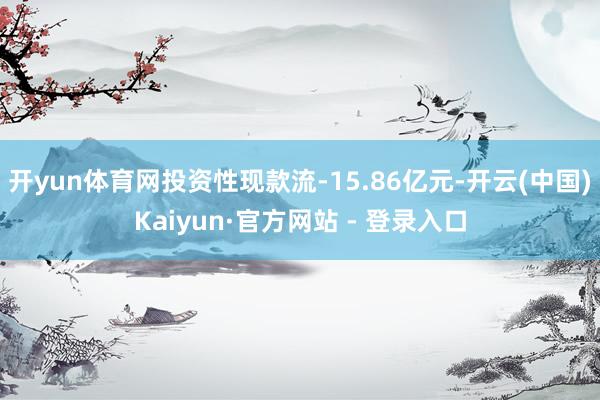 开yun体育网投资性现款流-15.86亿元-开云(中国)Kaiyun·官方网站 - 登录入口
