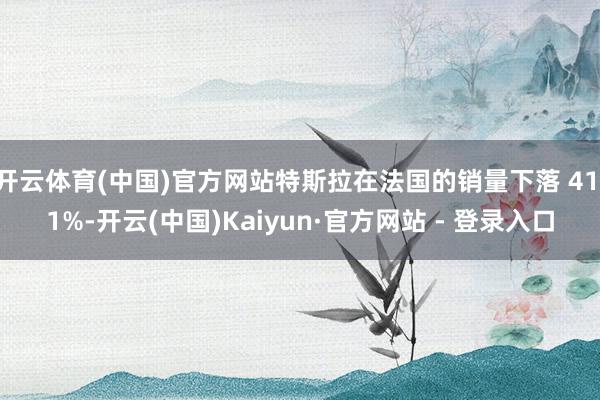 开云体育(中国)官方网站特斯拉在法国的销量下落 41.1%-开云(中国)Kaiyun·官方网站 - 登录入口