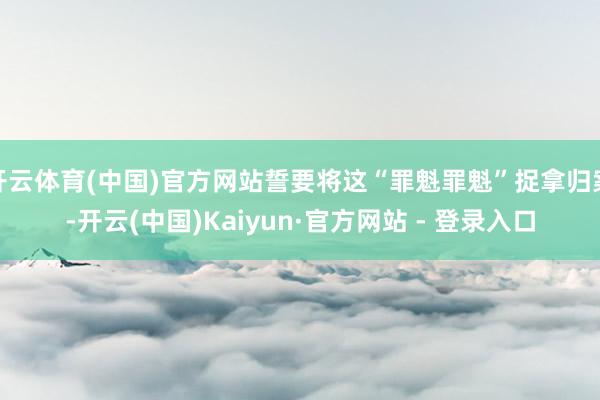开云体育(中国)官方网站誓要将这“罪魁罪魁”捉拿归案-开云(中国)Kaiyun·官方网站 - 登录入口