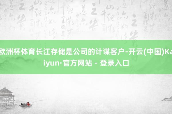 欧洲杯体育长江存储是公司的计谋客户-开云(中国)Kaiyun·官方网站 - 登录入口